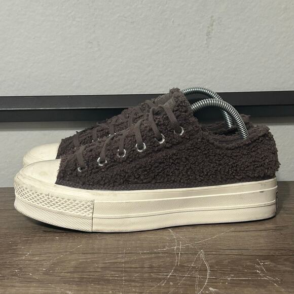 Converse Chuck Taylor All-Star Sherpa Platform Ox Women’s Shoes Size 9 Purple - Picture 1 of 8